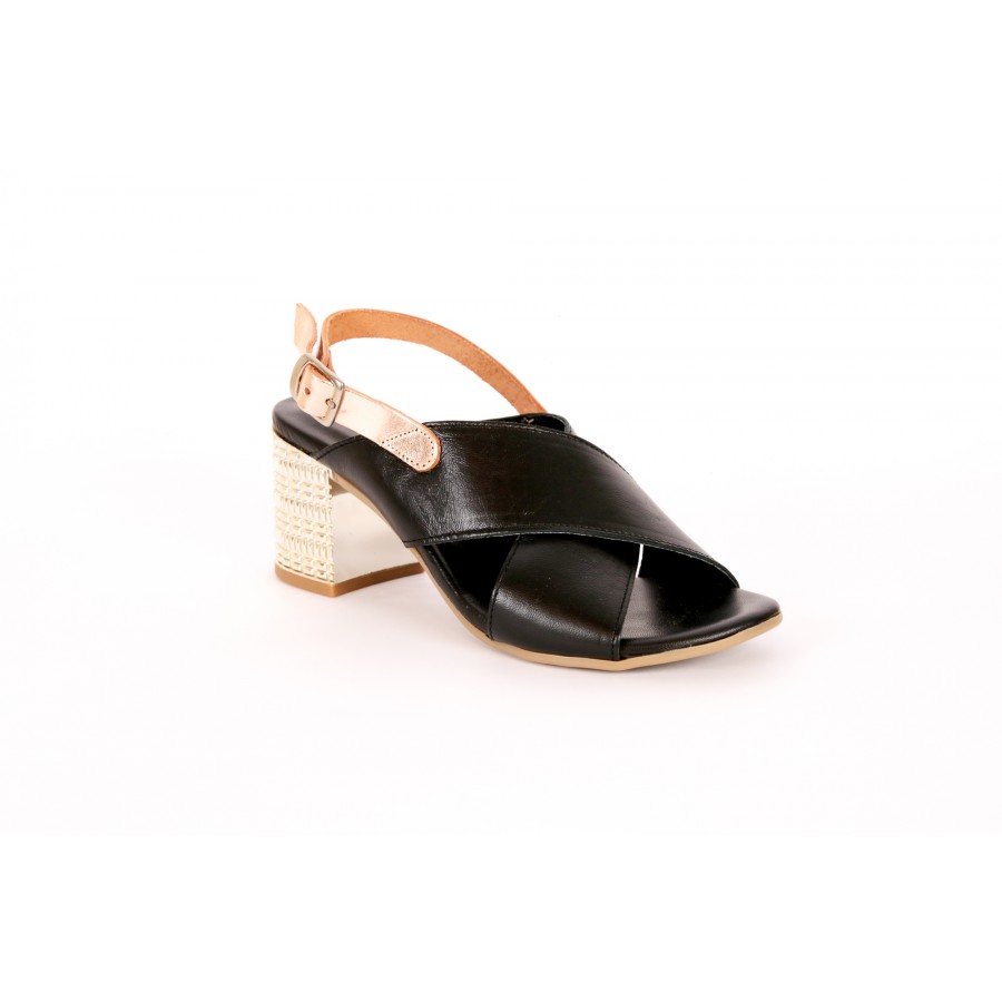 Sandalo Gioiello Elegante Braccialini Nero