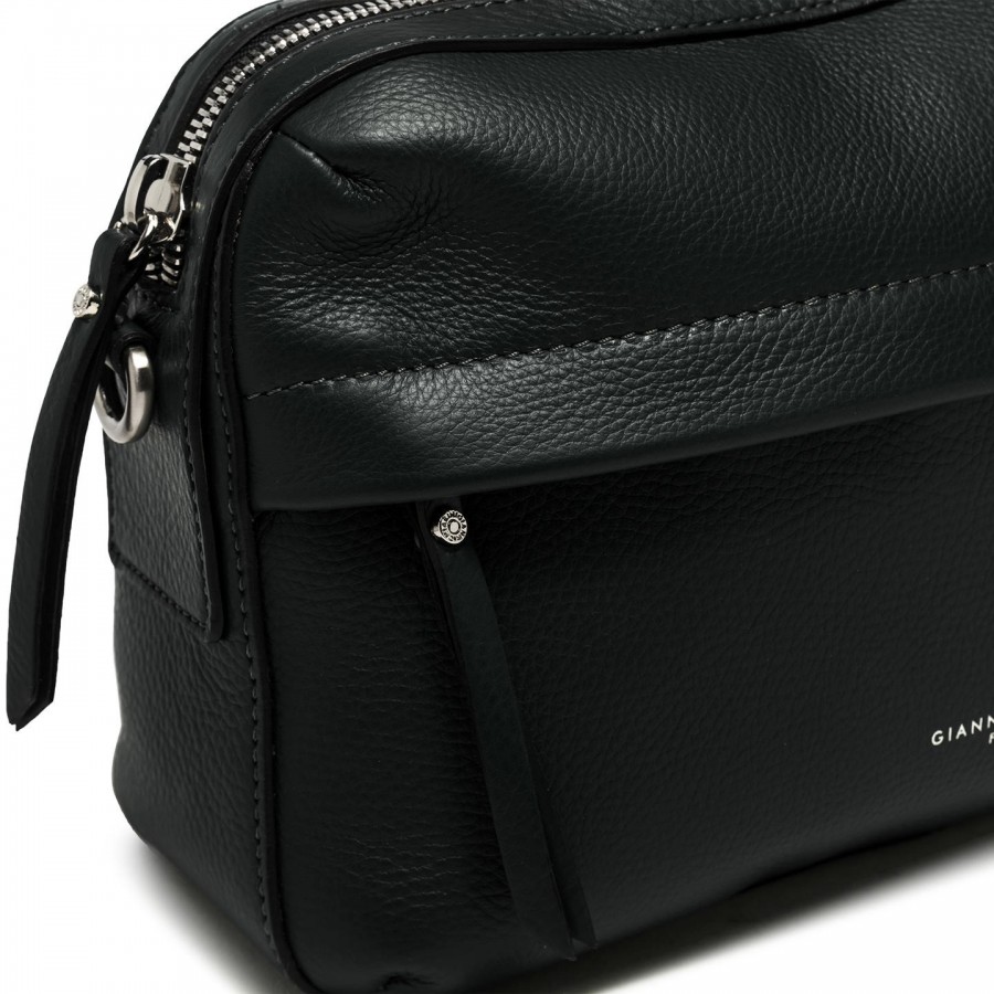 Borsa A Spalla Pelle Nero Gianni...