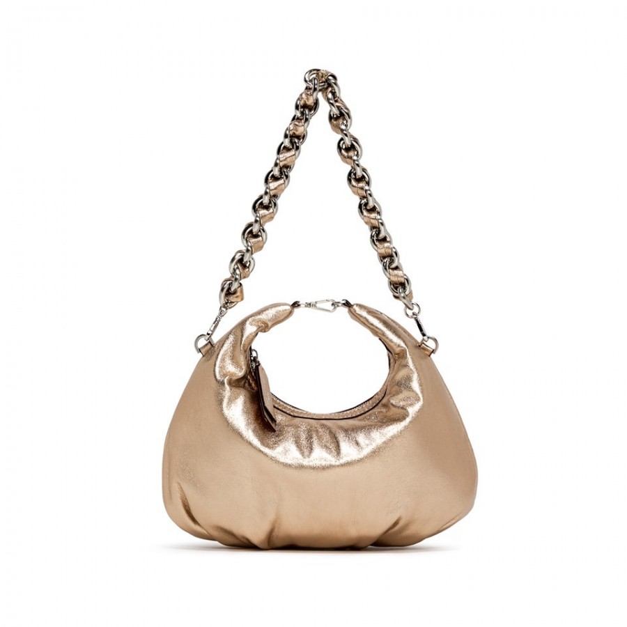 Borsa A Spalla Pelle Champagne Gianni...