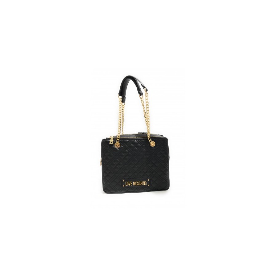 Borsa a Spalla Trapuntata con Doppio...