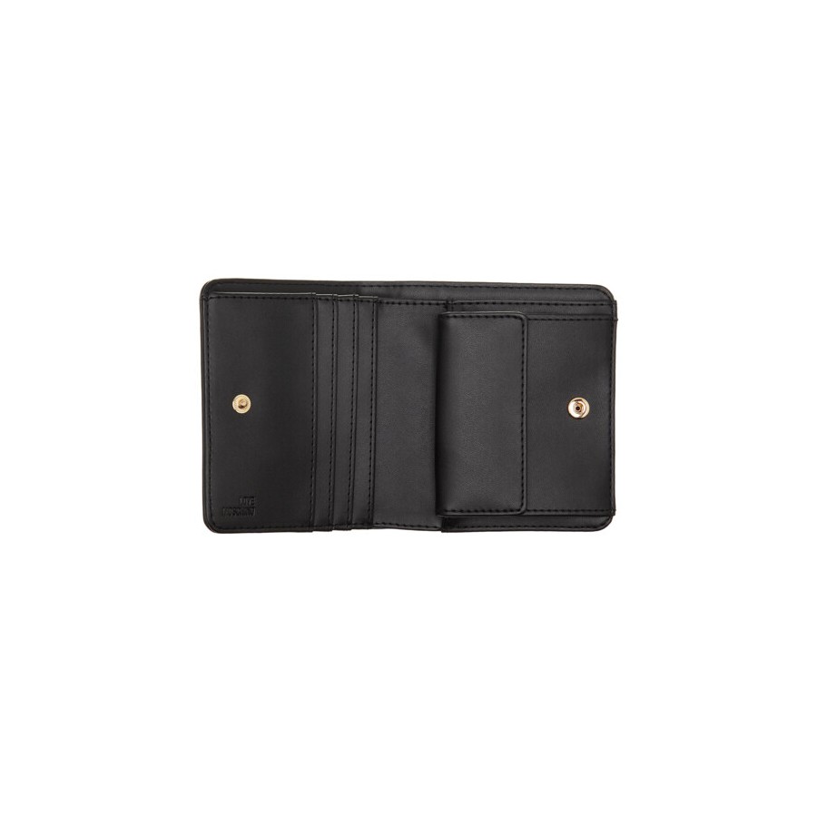 Moschino portafoglio donna con chiusura con bottone nero