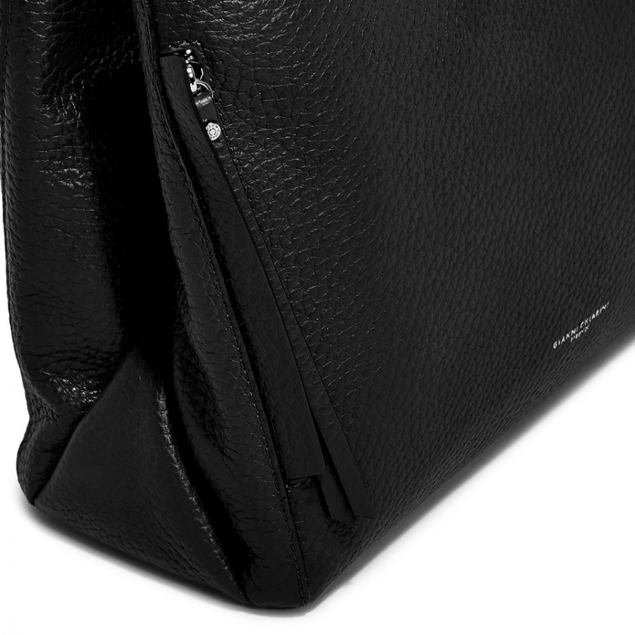 Shopping Bag in Pelle Martellata con...