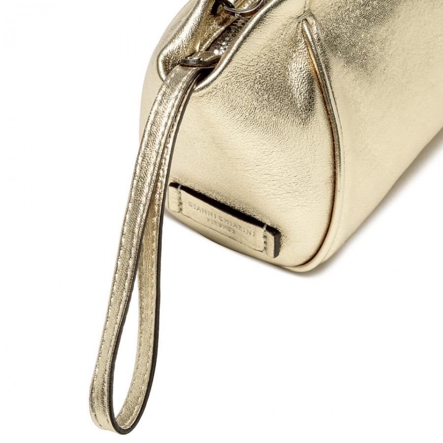 Pochette a Mano in Pelle Laminata con...