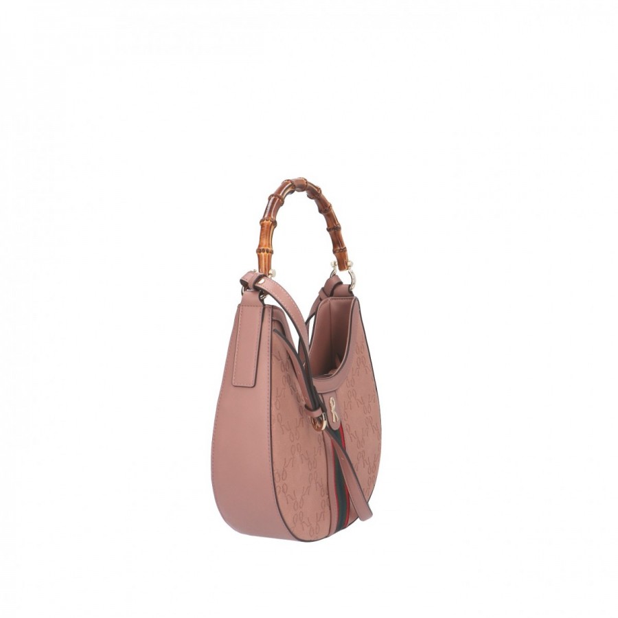 Borsa a Spalla con Manico in Bamboo e...