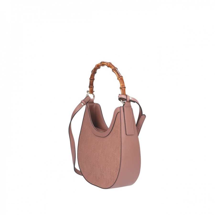 Borsa a Spalla con Manico in Bamboo e...