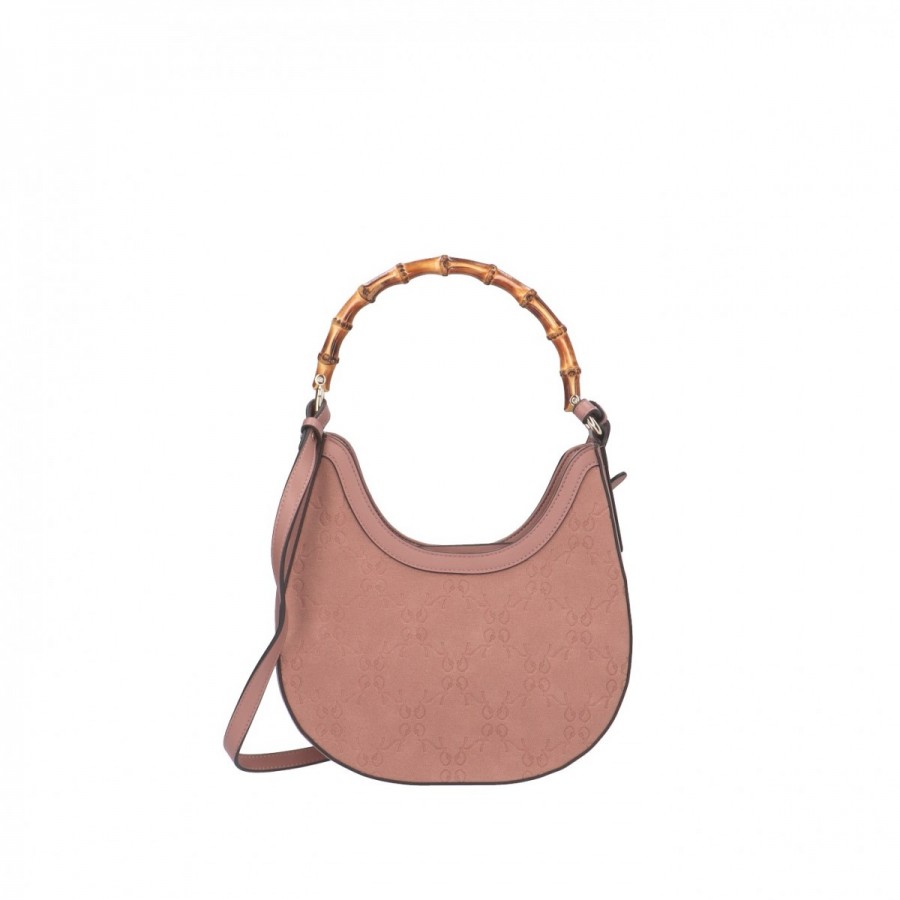 Borsa a Spalla con Manico in Bamboo e...