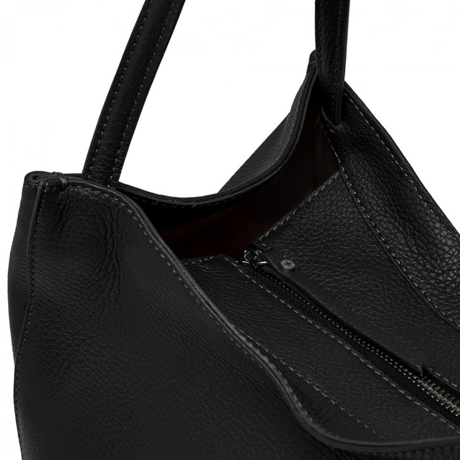 Shopping Bag in Pelle con Impunture e...