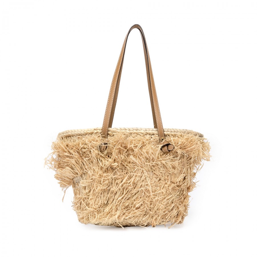 Shopping Bag in Paglia Intrecciata e...