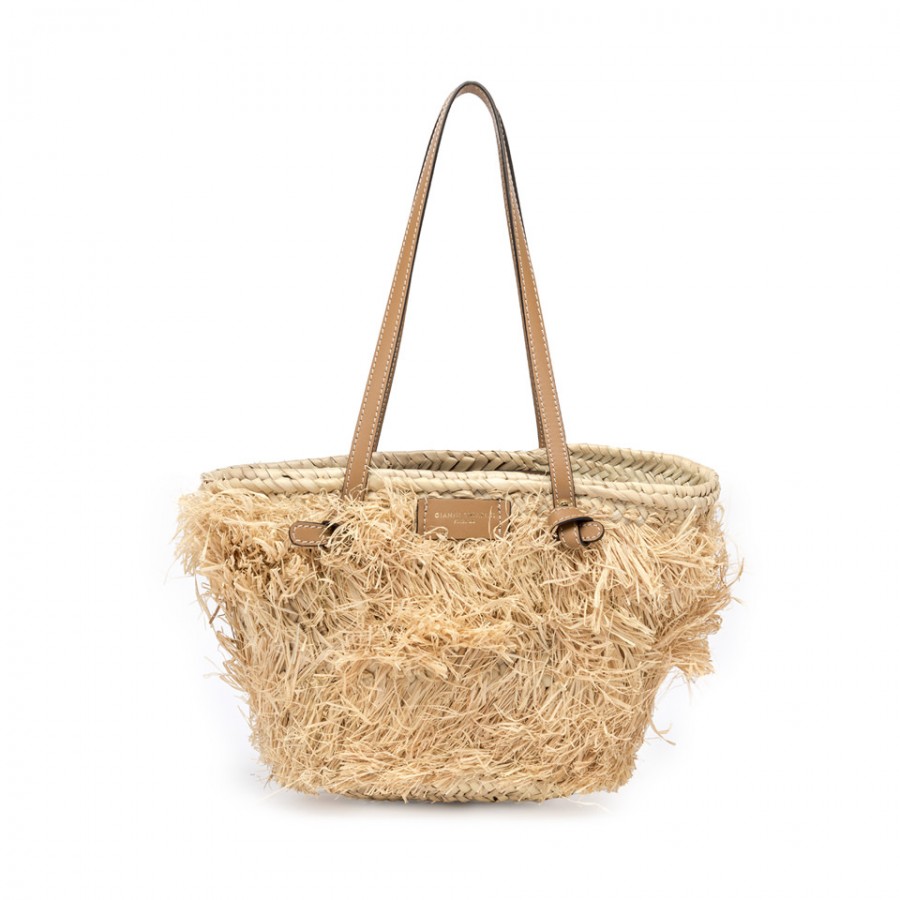 Shopping Bag in Paglia Intrecciata e...