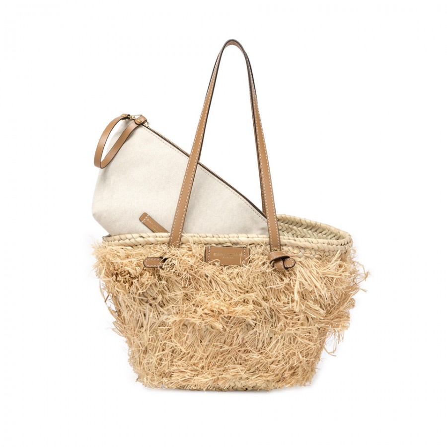 Shopping Bag in Paglia Intrecciata e...