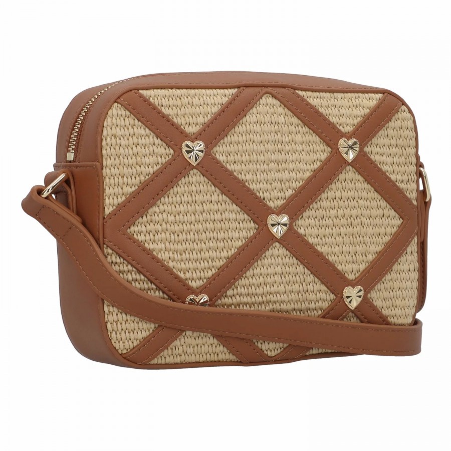 Borsa a Mano in Raffia con Tracolla e...