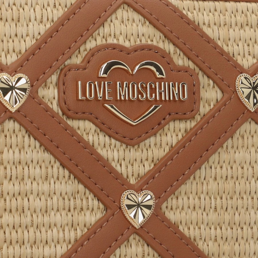 Borsa a Mano in Raffia con Tracolla e...