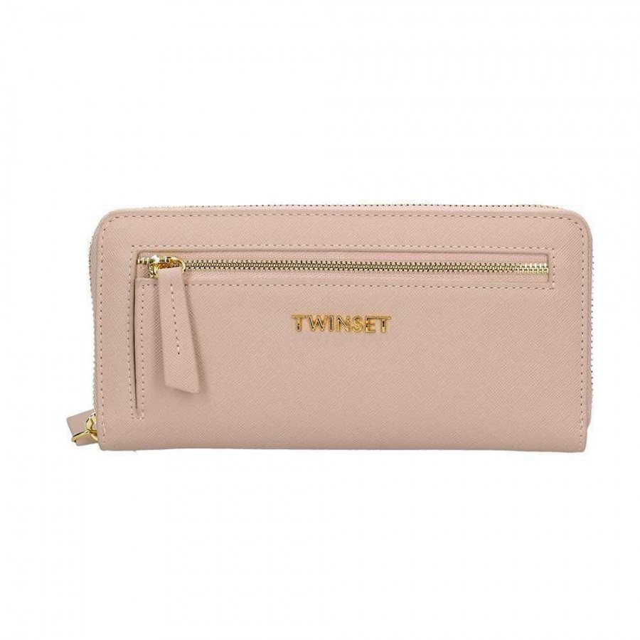 Portafoglio da donna rosa Twinset