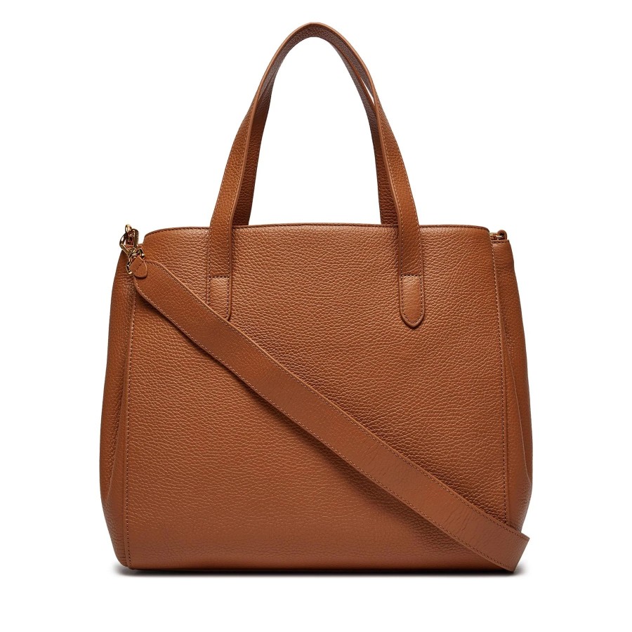 Shopping Bag a Mano in Pelle a Tre...