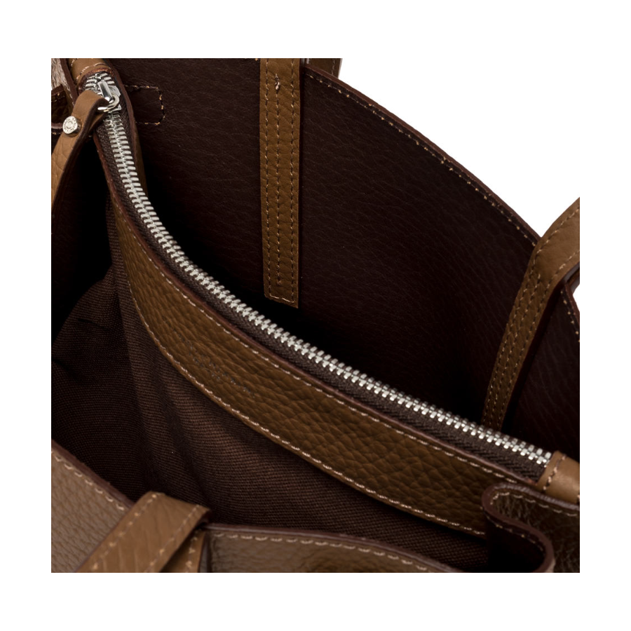 Shopping bag in Pelle con Doppio...