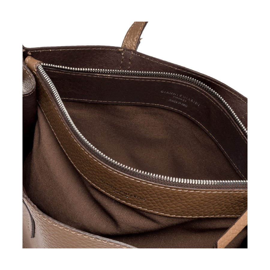 Shopping bag in Pelle con Doppio...
