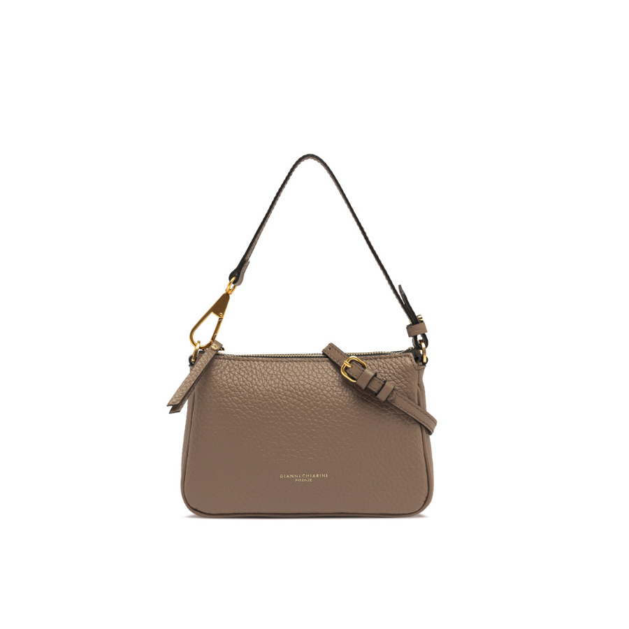 Borsa A Mano in Pelle Martellata con...