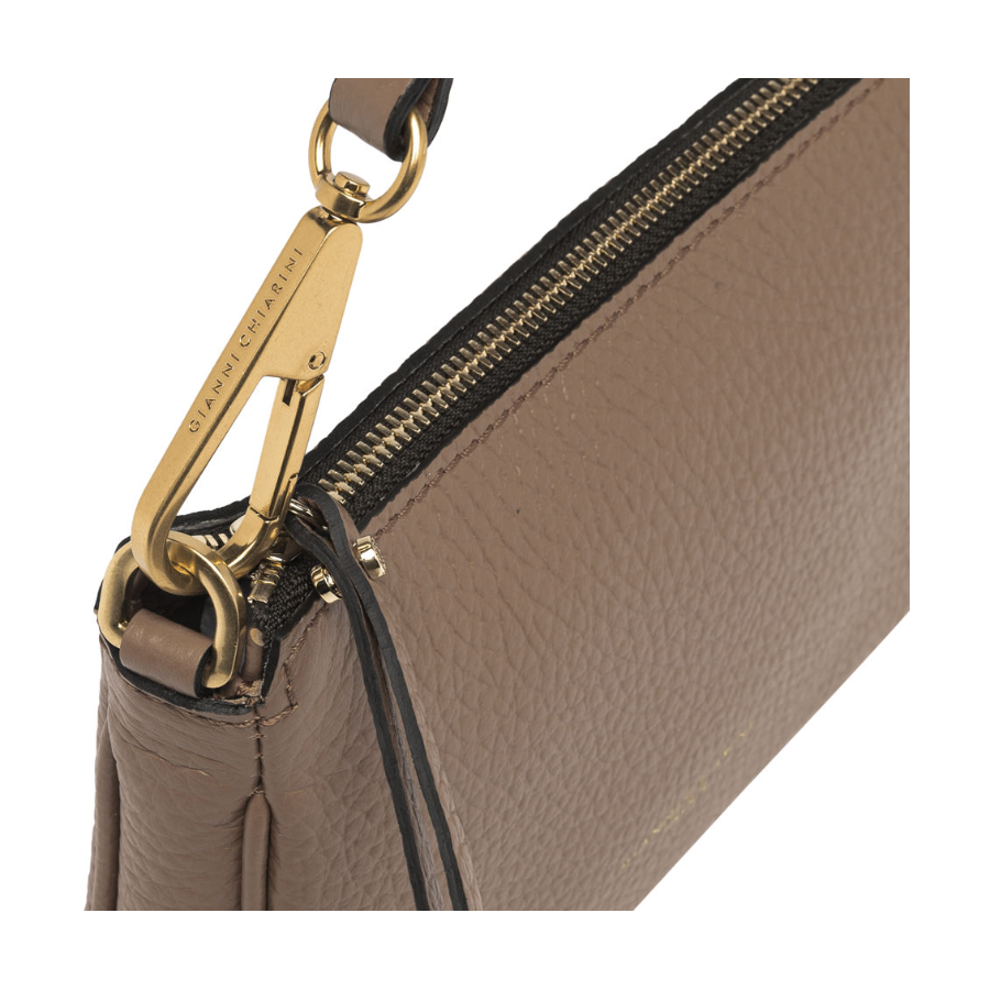 Borsa A Mano in Pelle Martellata con...