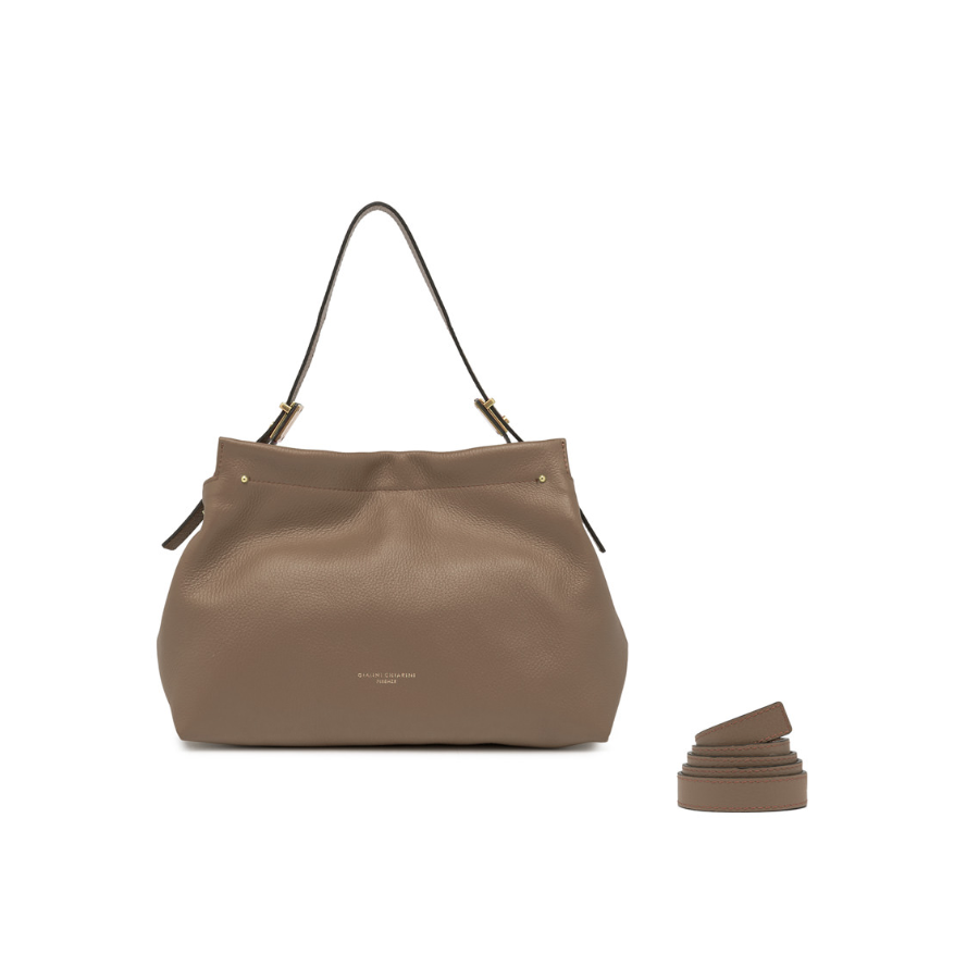 Borsa a Spalla in Pelle con Manico...