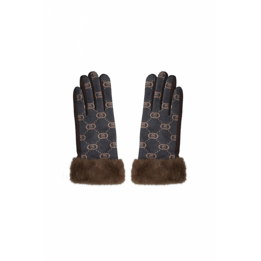 Guanti Donna con Logo all over e...