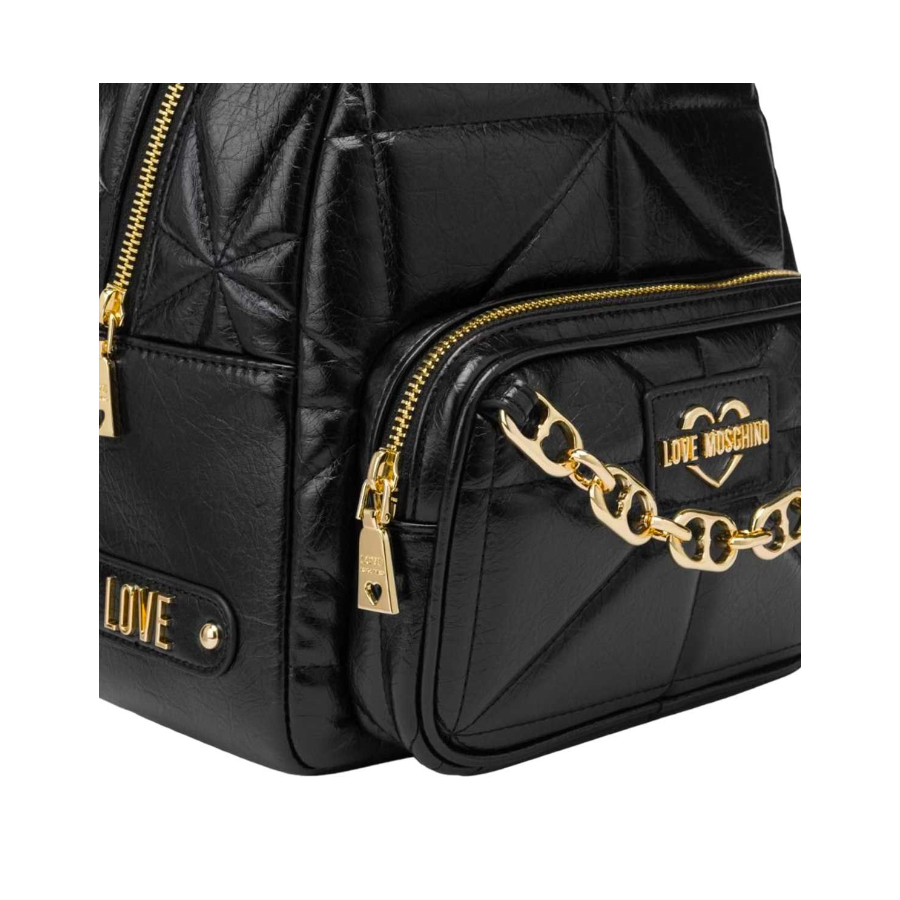 Zaino Geometric Quilted Nero - Love...