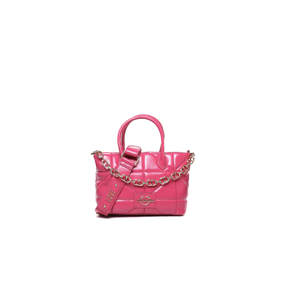 Borsa a Mano Geometric Quilted...