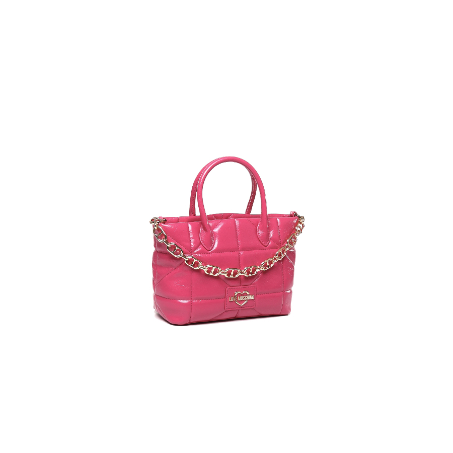 Borsa a Mano Geometric Quilted...