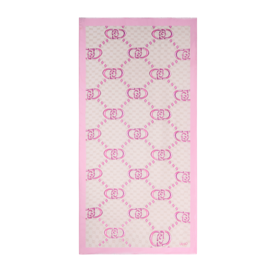 Stola con logo all over rosa - Liu Jo...
