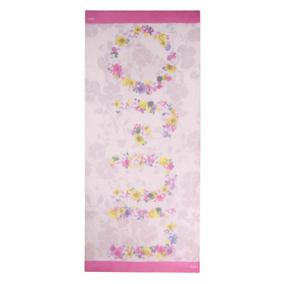 Stola con maxi logo Pink...