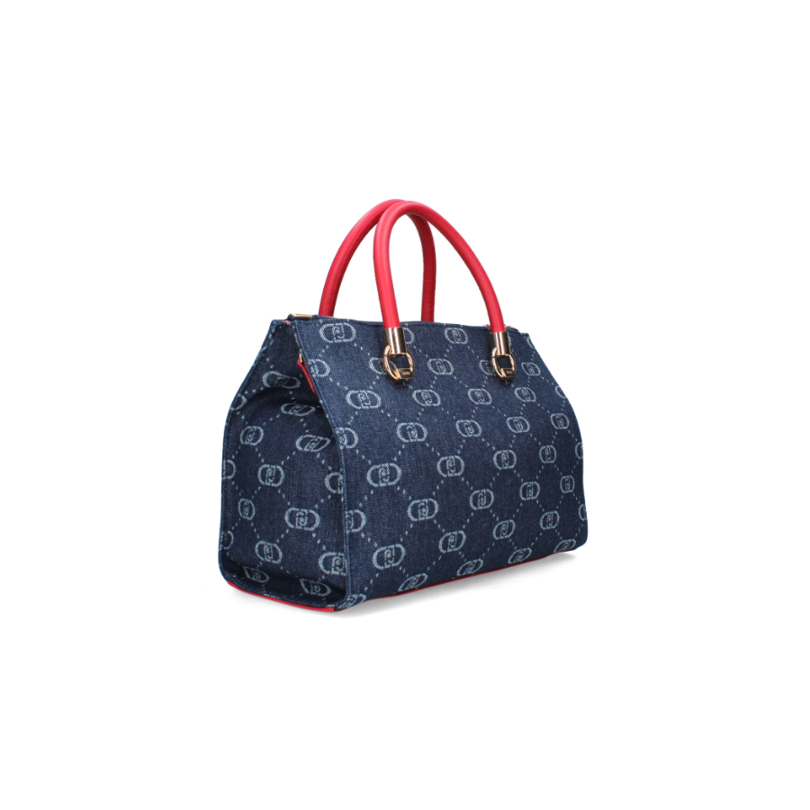 Borsa a Mano Satchel Blu Denim - Liu...