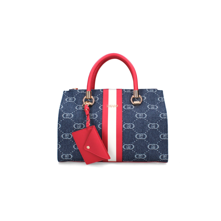 Borsa a Mano Satchel Blu Denim - Liu...
