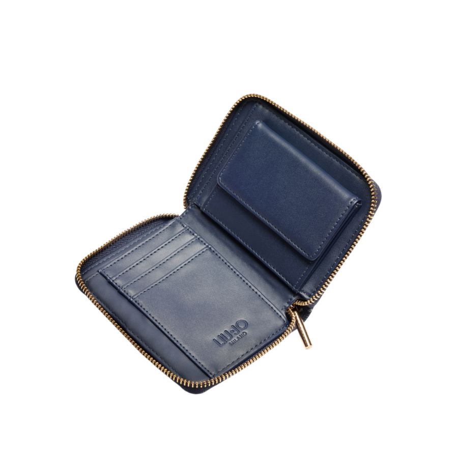 Portafoglio Zip Around Jaquard Denim...