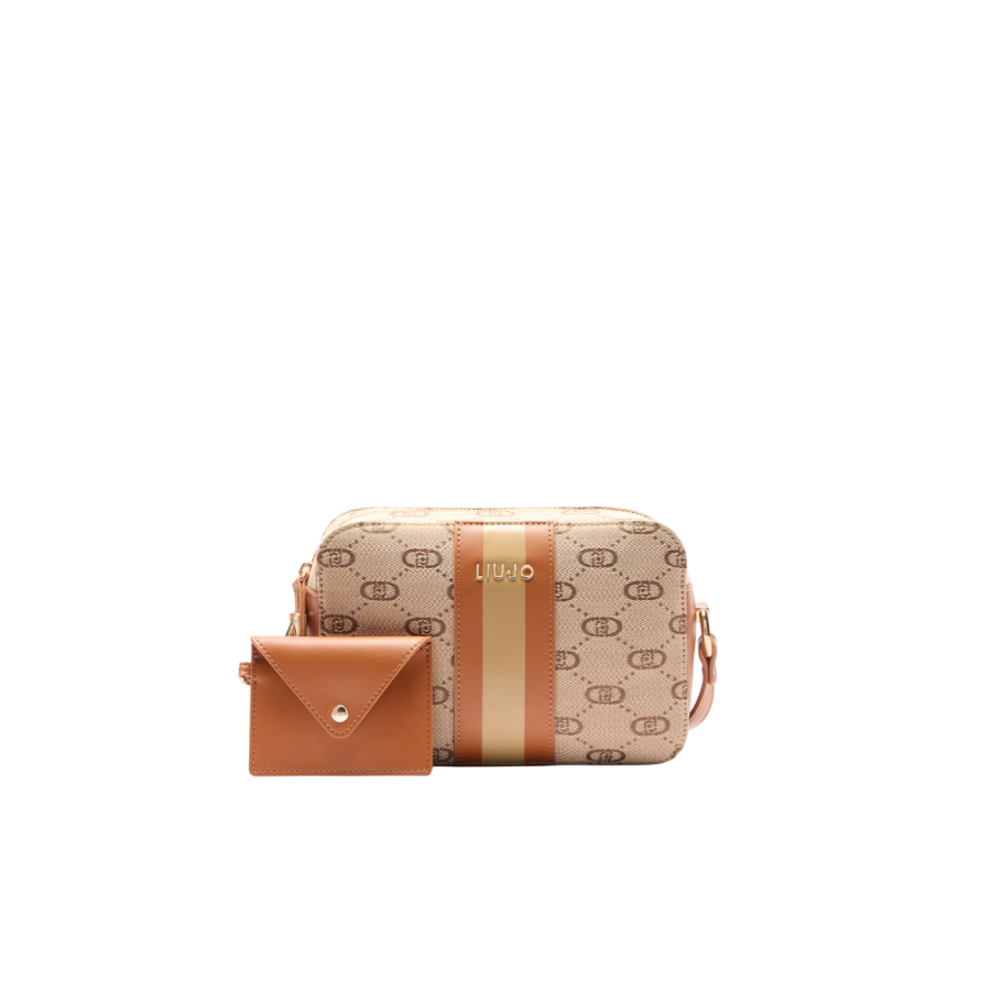 Borsa a Tracolla Jacquard Natural -...