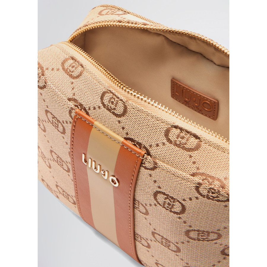 Borsa a Tracolla Jacquard Natural -...