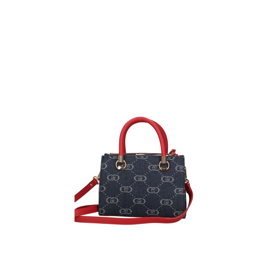 Borsa a Mano in Jacquard Satchel Blu...