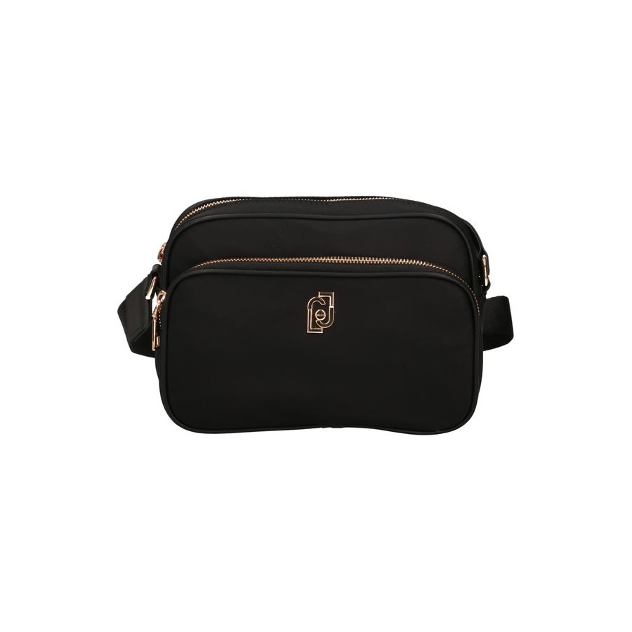 Borsa a Tracolla in Nylon Nero - Liu...