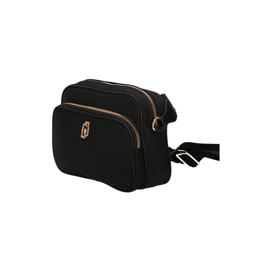 Borsa a Tracolla in Nylon Nero - Liu...