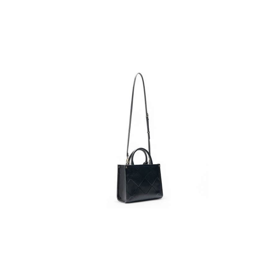 Borsa a Mano con Charm Nero - Liu...