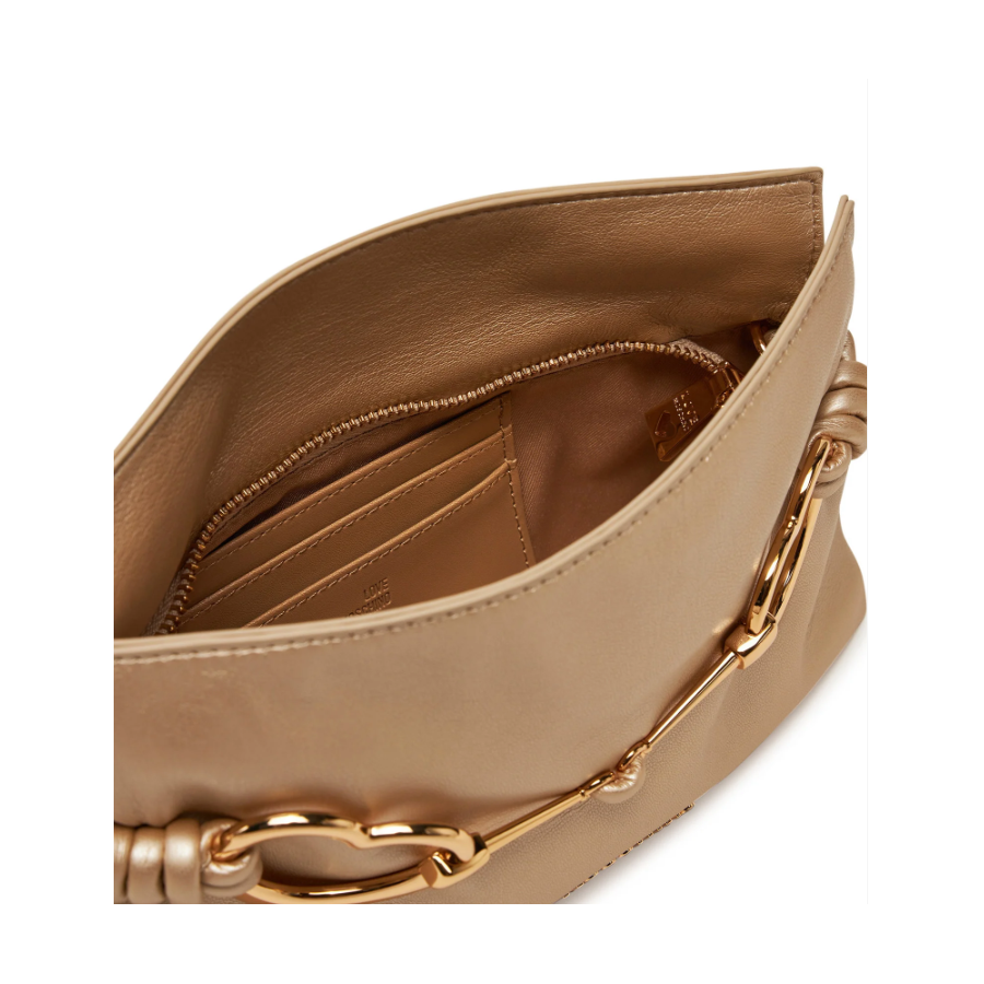 Clutch Heart Bit Oro - Love Moschino...