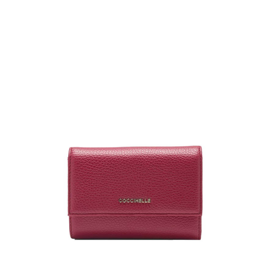 Portafoglio Metallic Soft Sangria -...