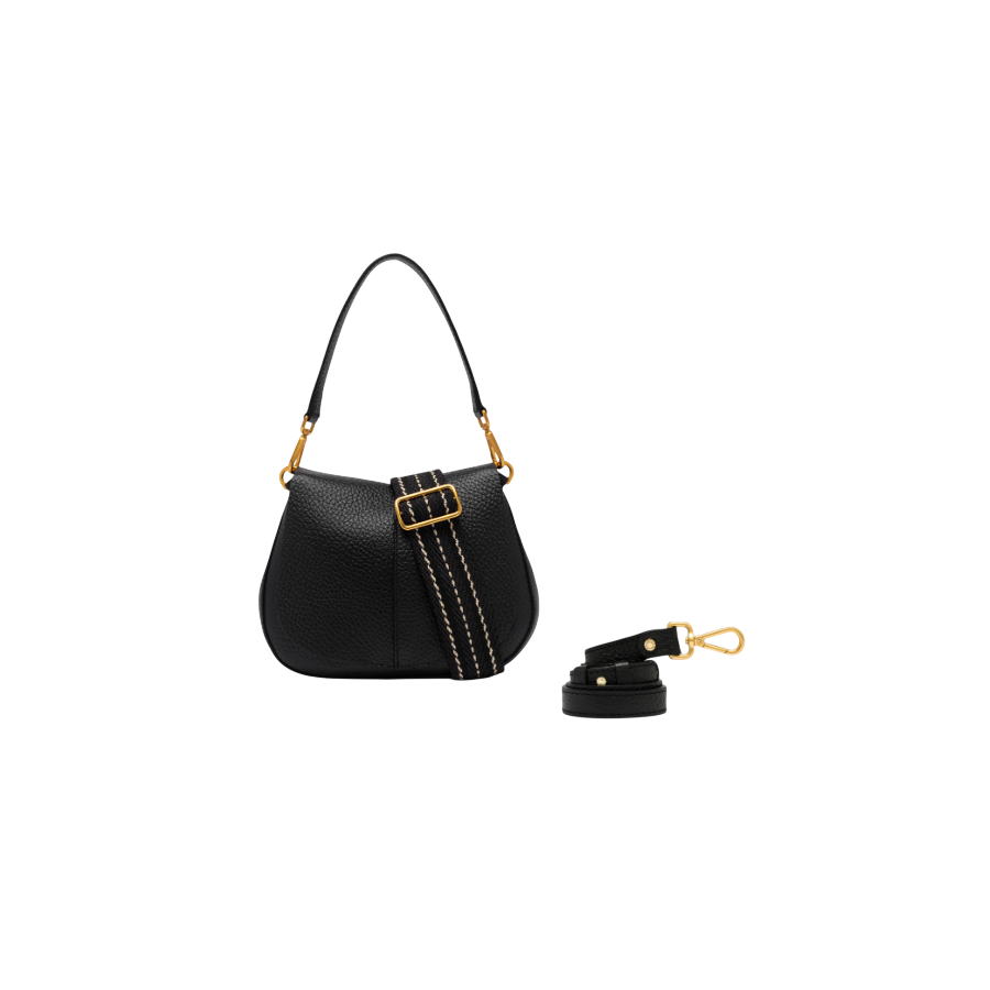 Borsa a Mano Helena Round Nero -...