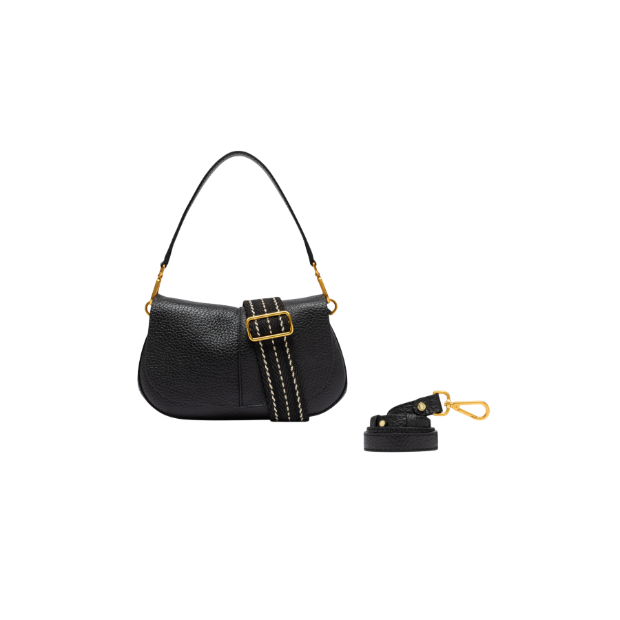 Borsa a Mano Helena Round Nero -...