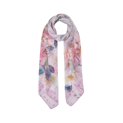 Foulard rosa con stampa...