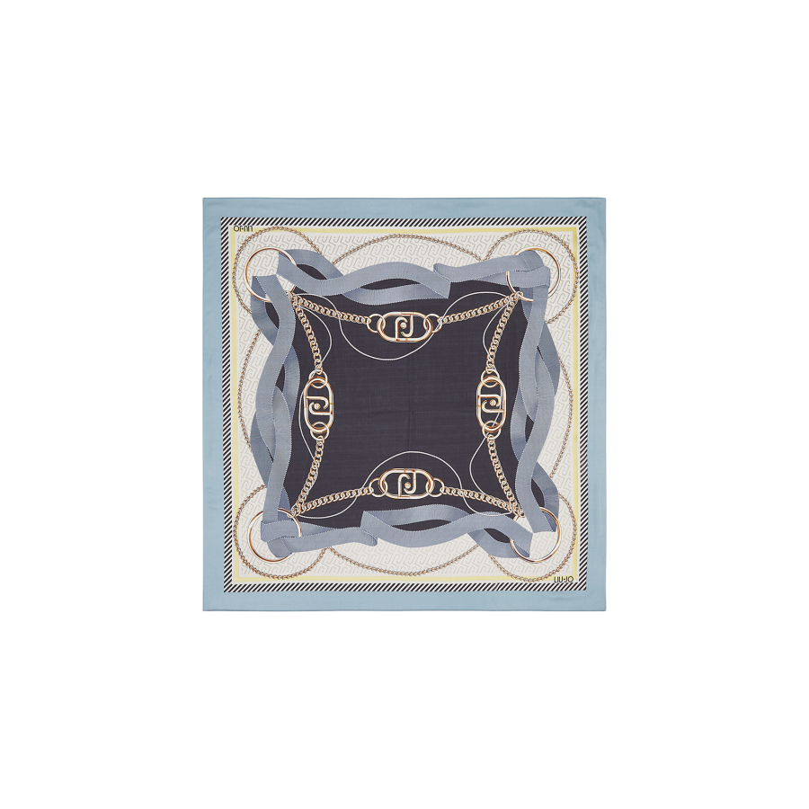 Foulard azzurro con stampa Liu Jo -...