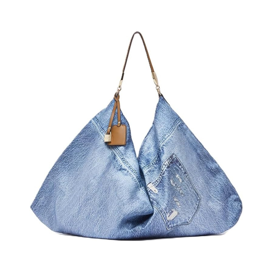 Borsa a spalla effetto denim Liu Jo -...