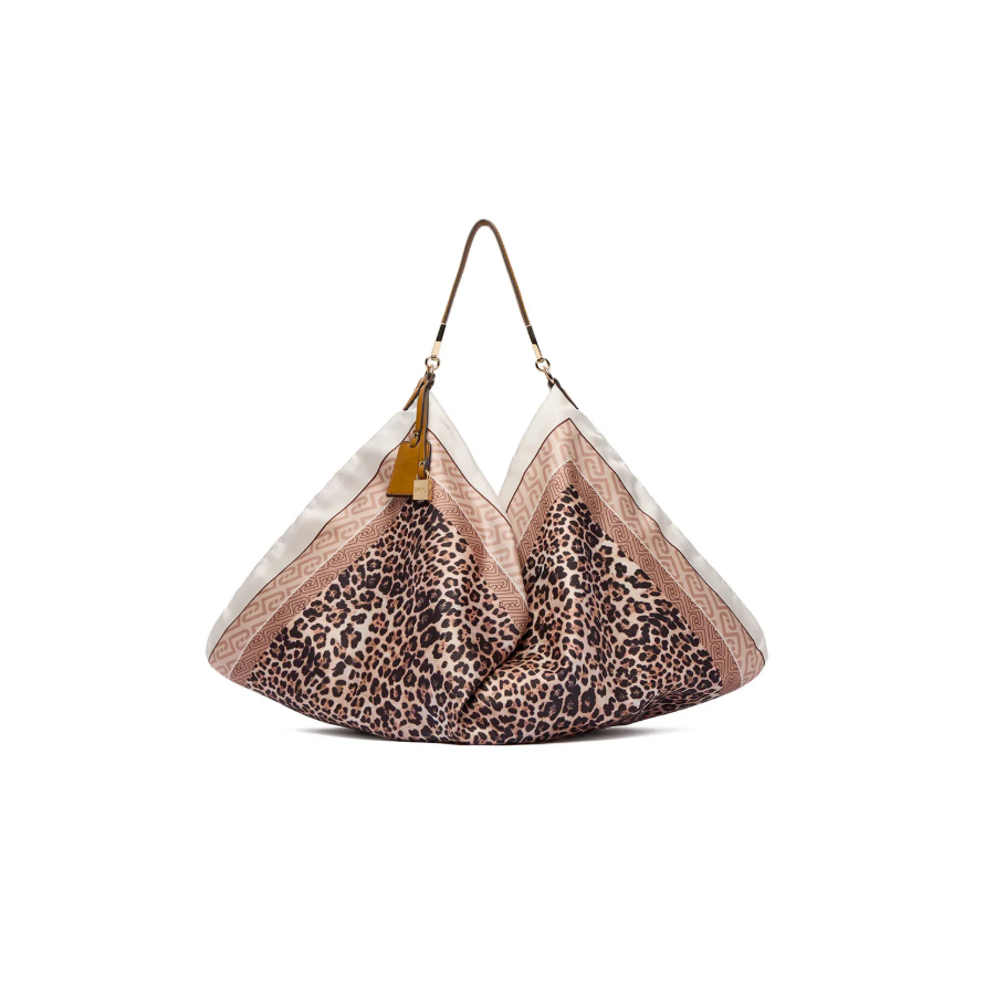 Borsa a spalla con stampa animalier...