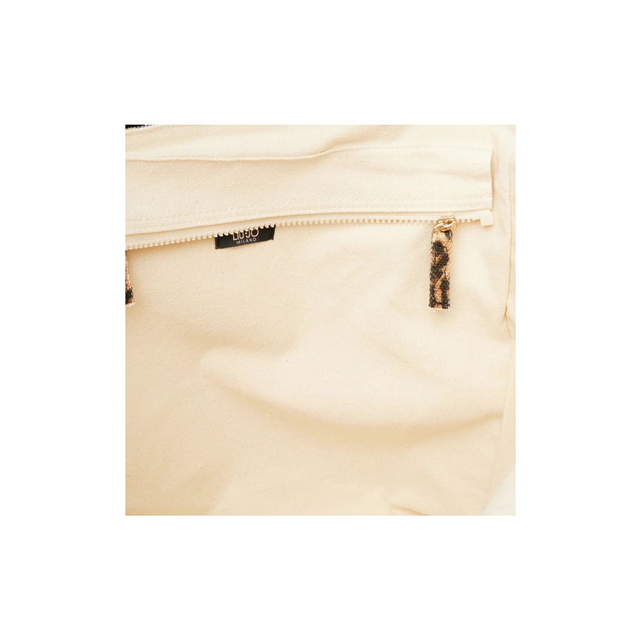Borsa shopper con stampa animalier...