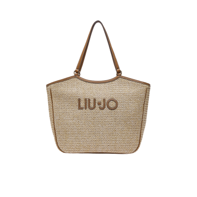 Borsa shopper in rafia Liu...
