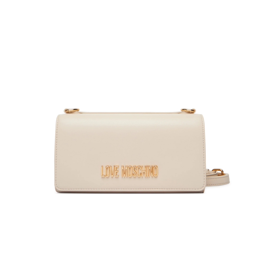 Borsa a spalla avorio Love Moschino -...