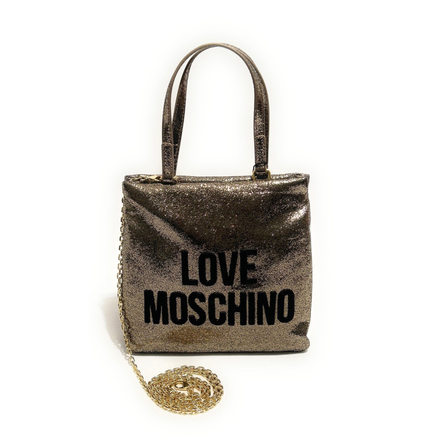 Borsa a mano oro Love Moschino -...
